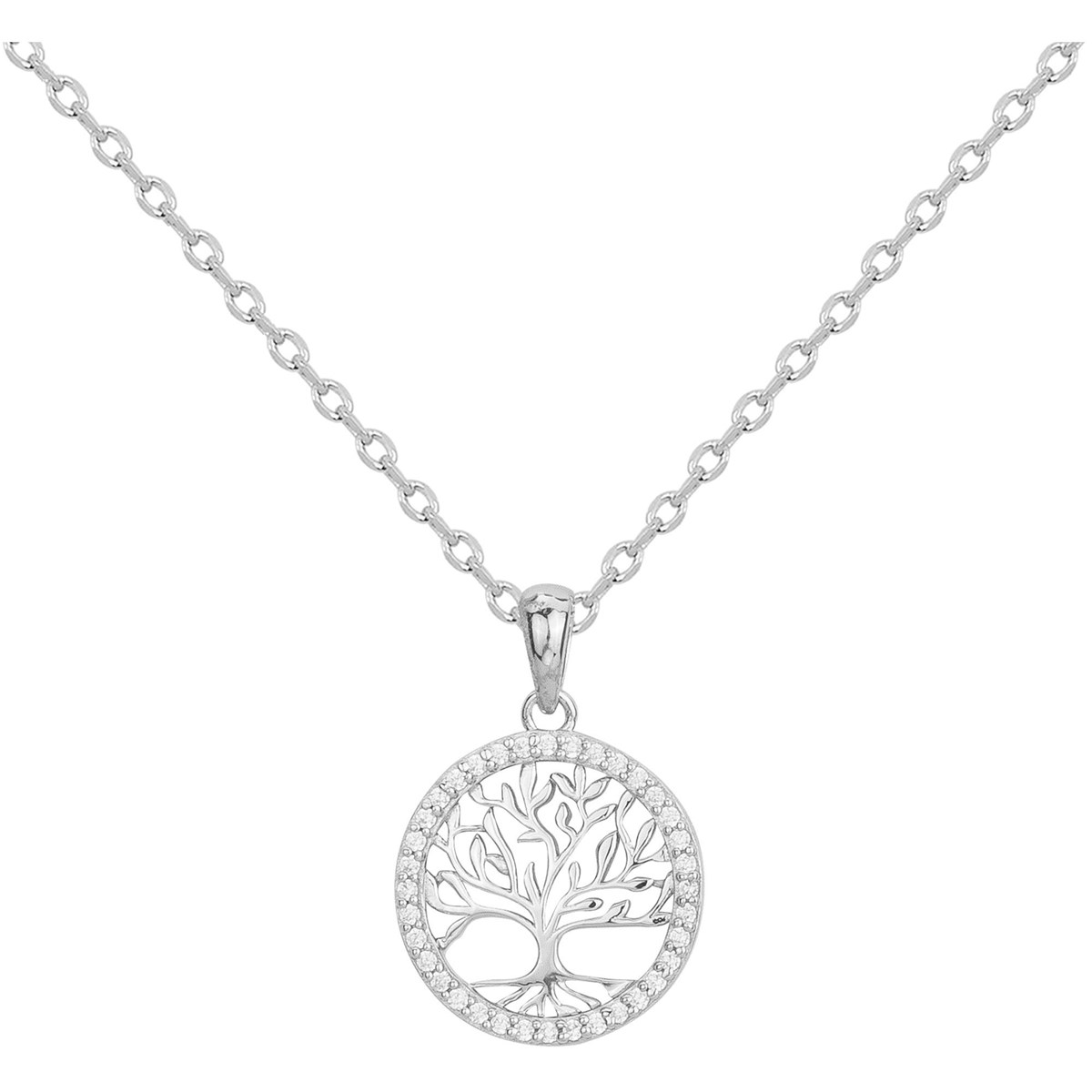 Collier en Argent avec oxyde de zirconium blanc