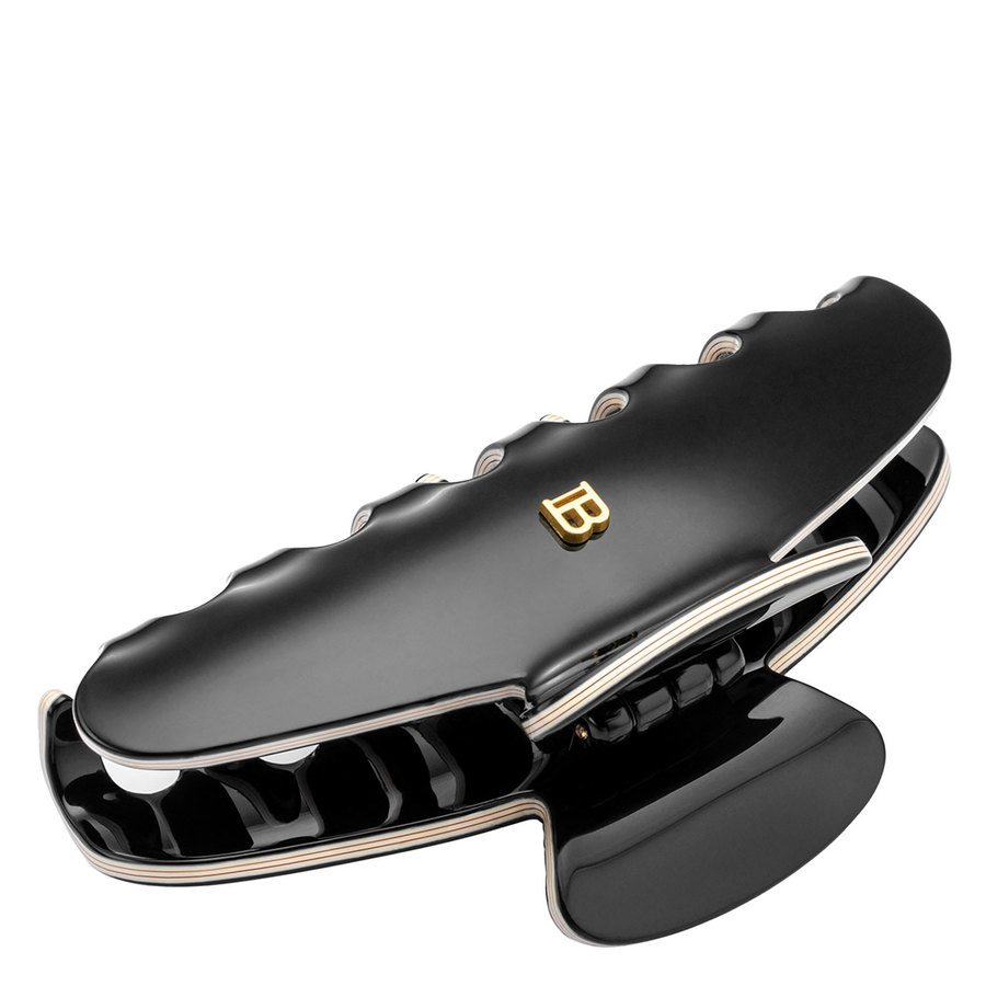 Balmain Cellulose Acetate  Pince à Cheveux Large Black/White