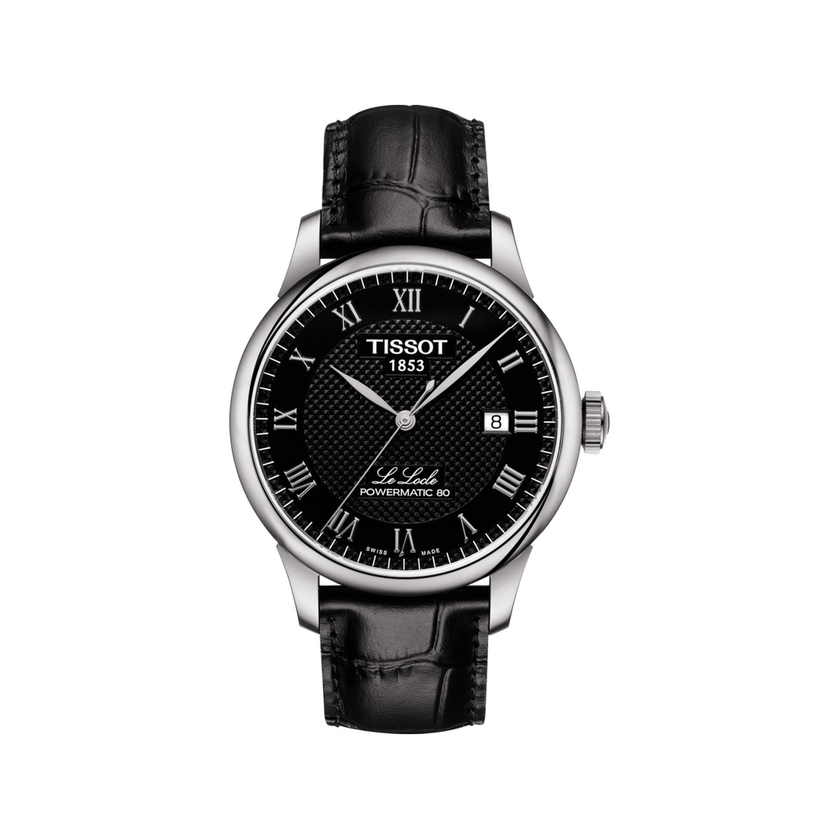 Montre Tissot homme automatique acier cuir noir