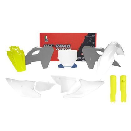 Kit plastiques R-tech 8p Husqvarna Origine - Blanc / Jaune