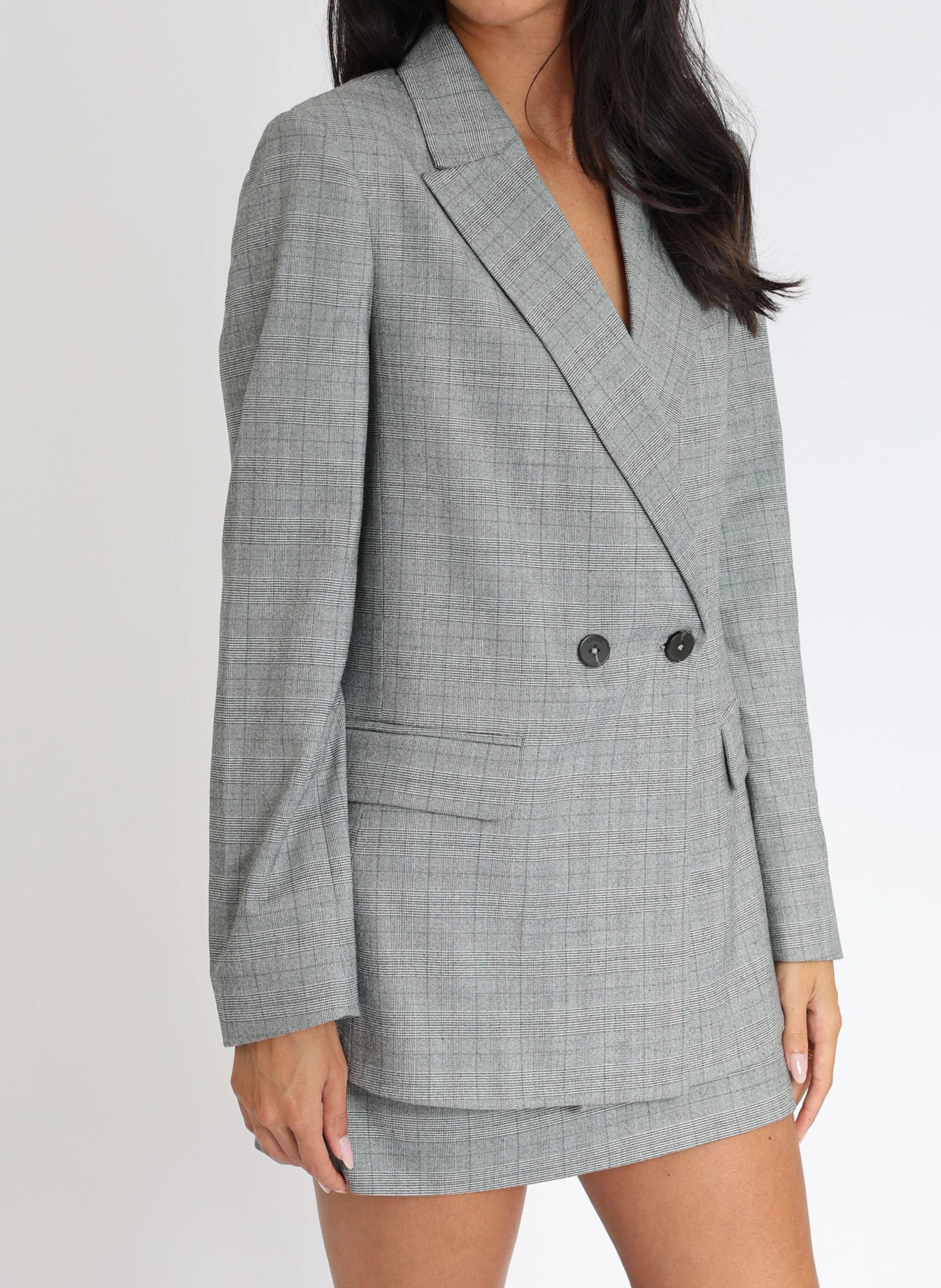 SAM - Veste tailleur imprimée | Gris
