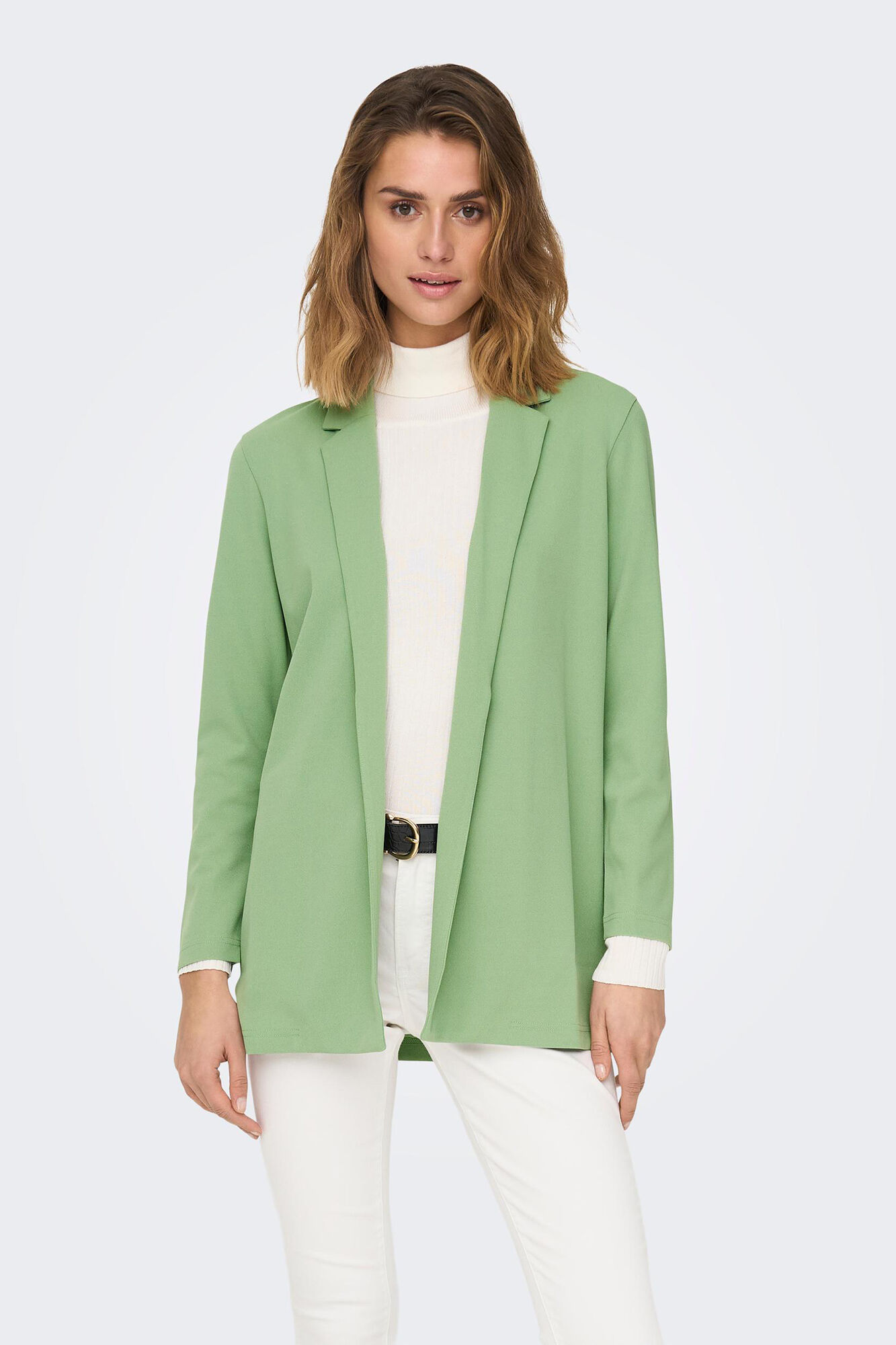 Blazer fluido com mangas compridas