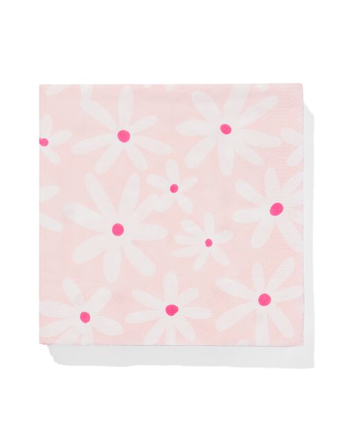 serviettes fleurs 33x33 cm - lot de 20