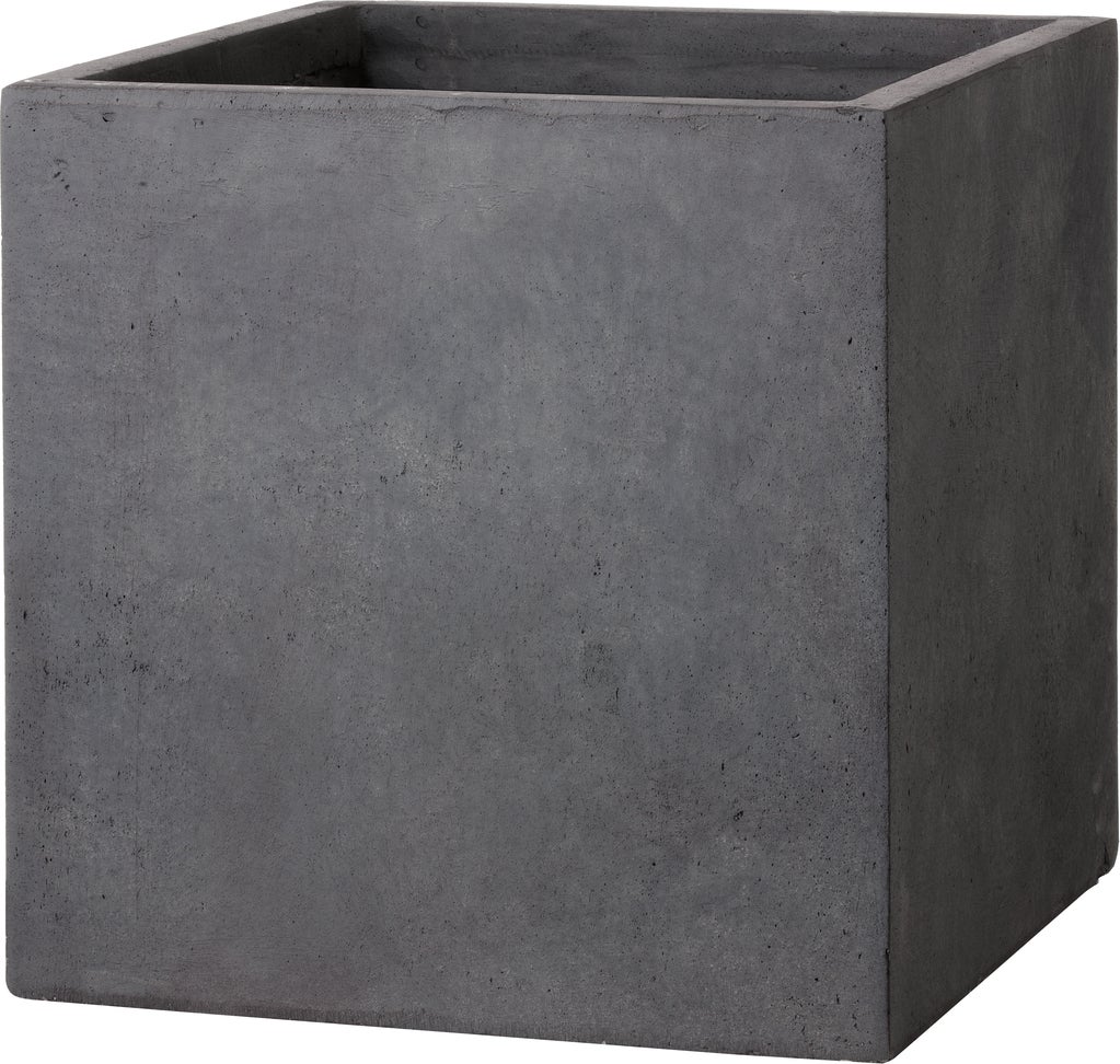 Intratuin bloempot Kubus antraciet 23 x 23 x 23 cm