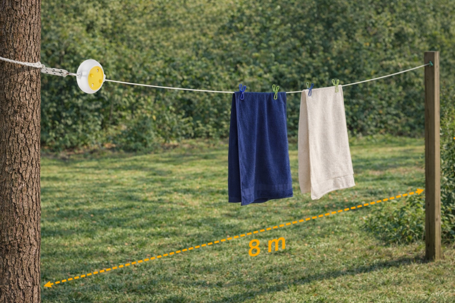 HEM uittrekbare waslijn - 8 meter