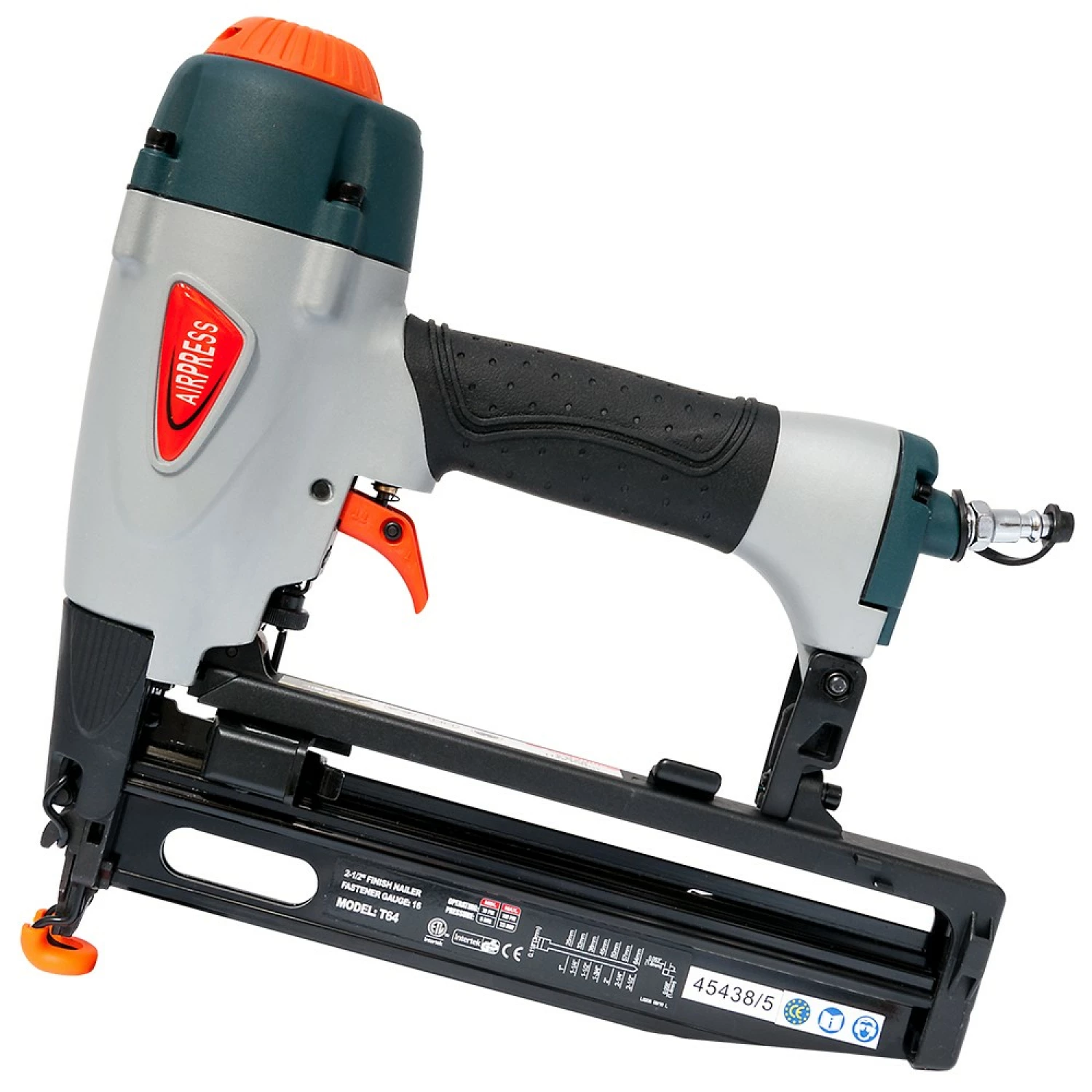 Airpress 45438-5 - Pneumatische Spijkermachine brads t/m 64 mm brads inbegrepen