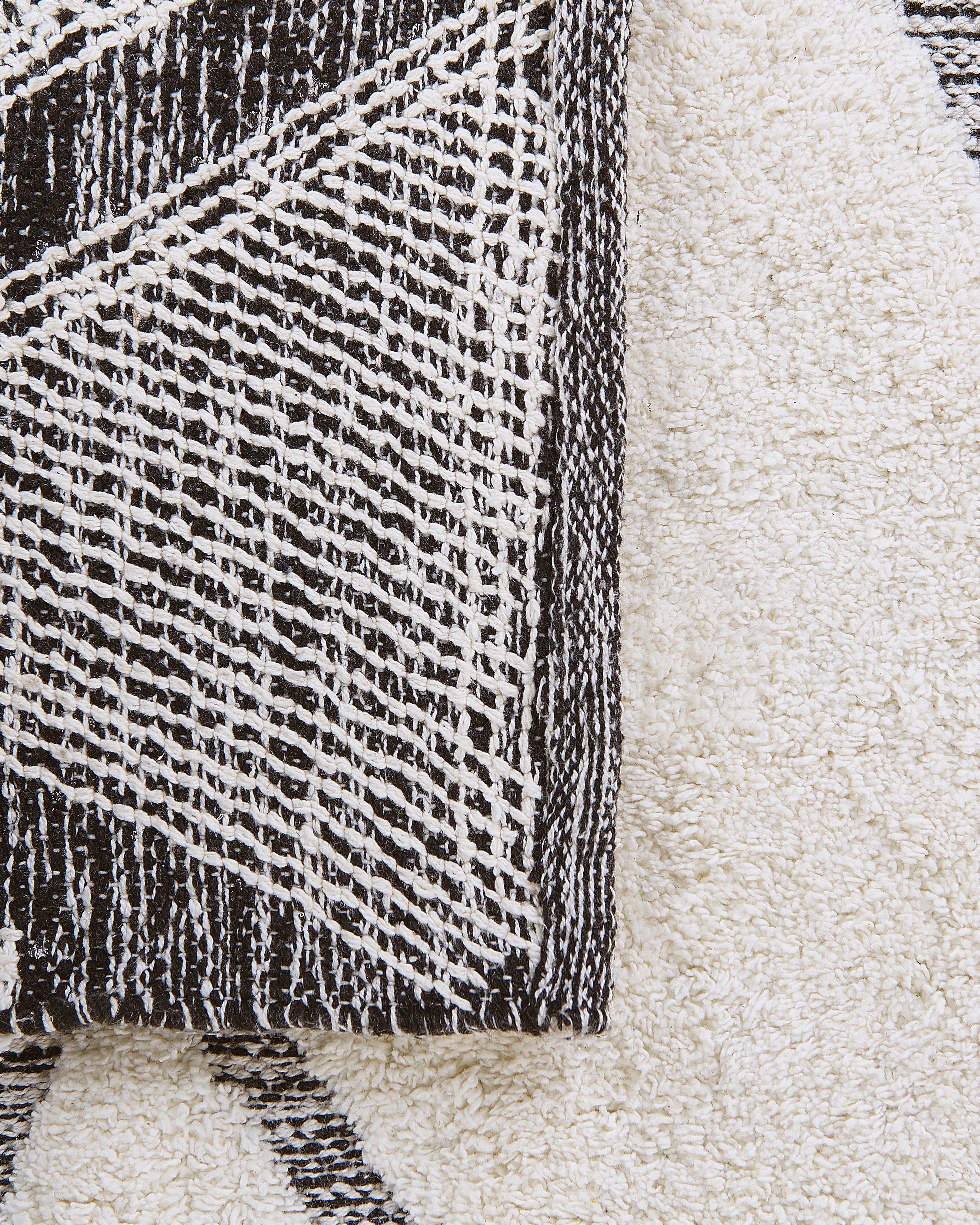 Vloerkleed PENDIK Lichtbeige 80 x 150 cm Katoen
