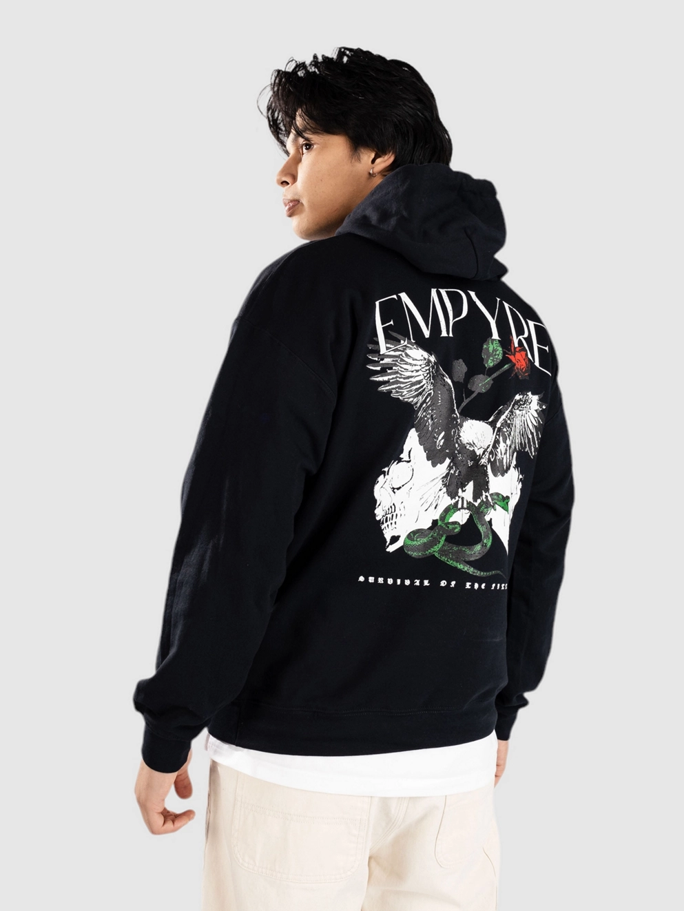 Empyre Contrast Eagle Hoodie black