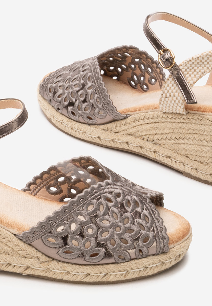 Sandales type espadrilles grise Finana
