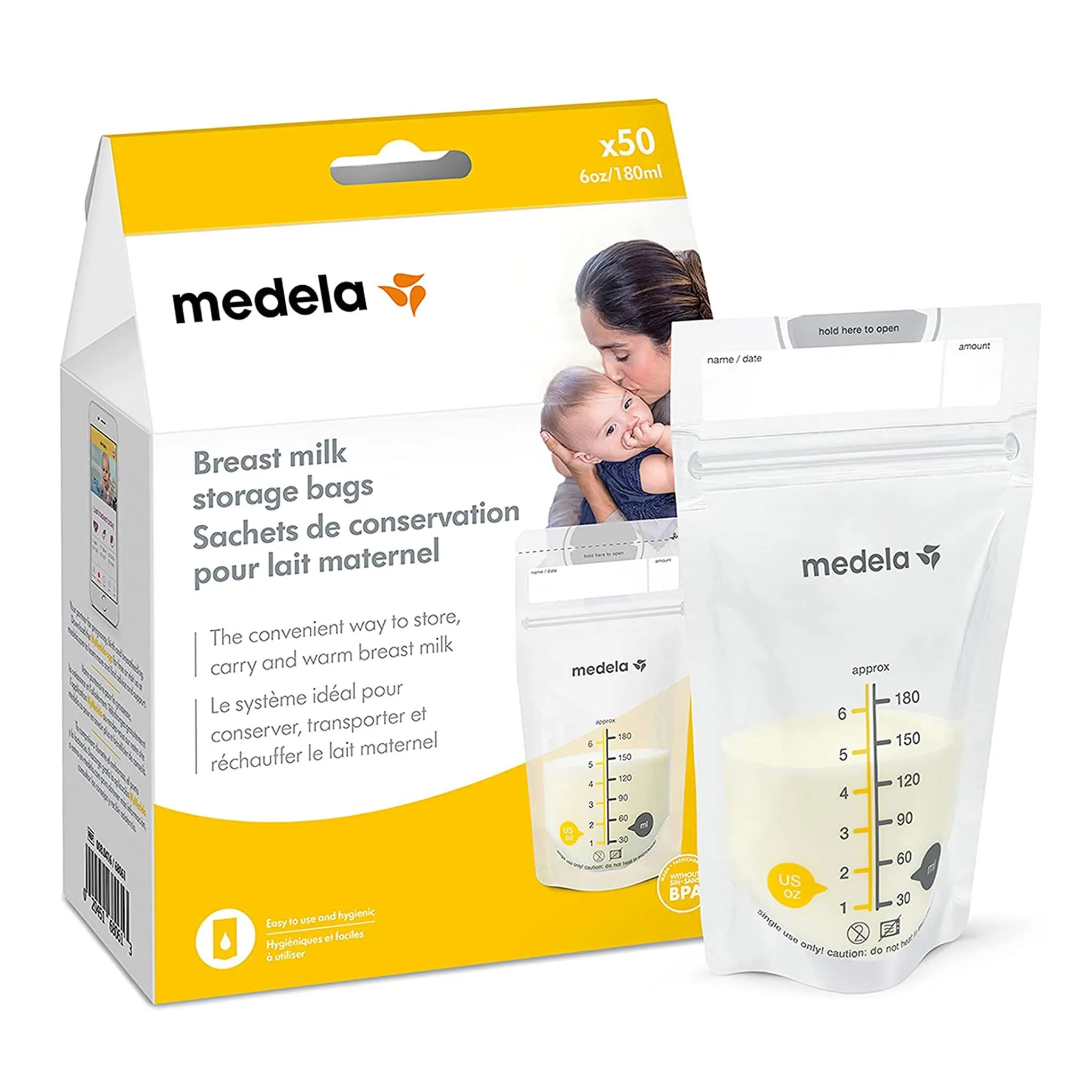 Medela Sachets de Conservation pour Lait Maternel - Paquet de 50