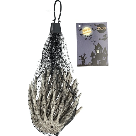 Halloween hænder 10x6 cm 6 pak - hvid