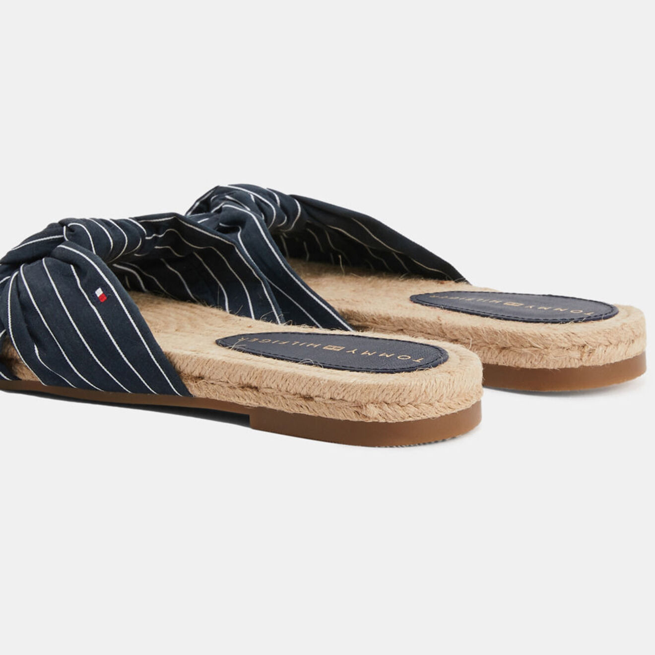 Tommy Hilfiger Mules espadrilles rayées bleu marine