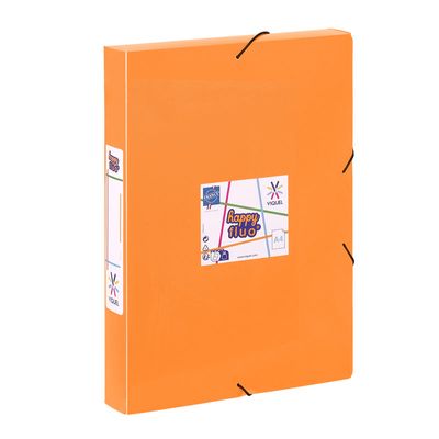 Viquel Happy Fluo - Boîte de classement plastique - dos 45 mm - disponible dans différentes couleurs