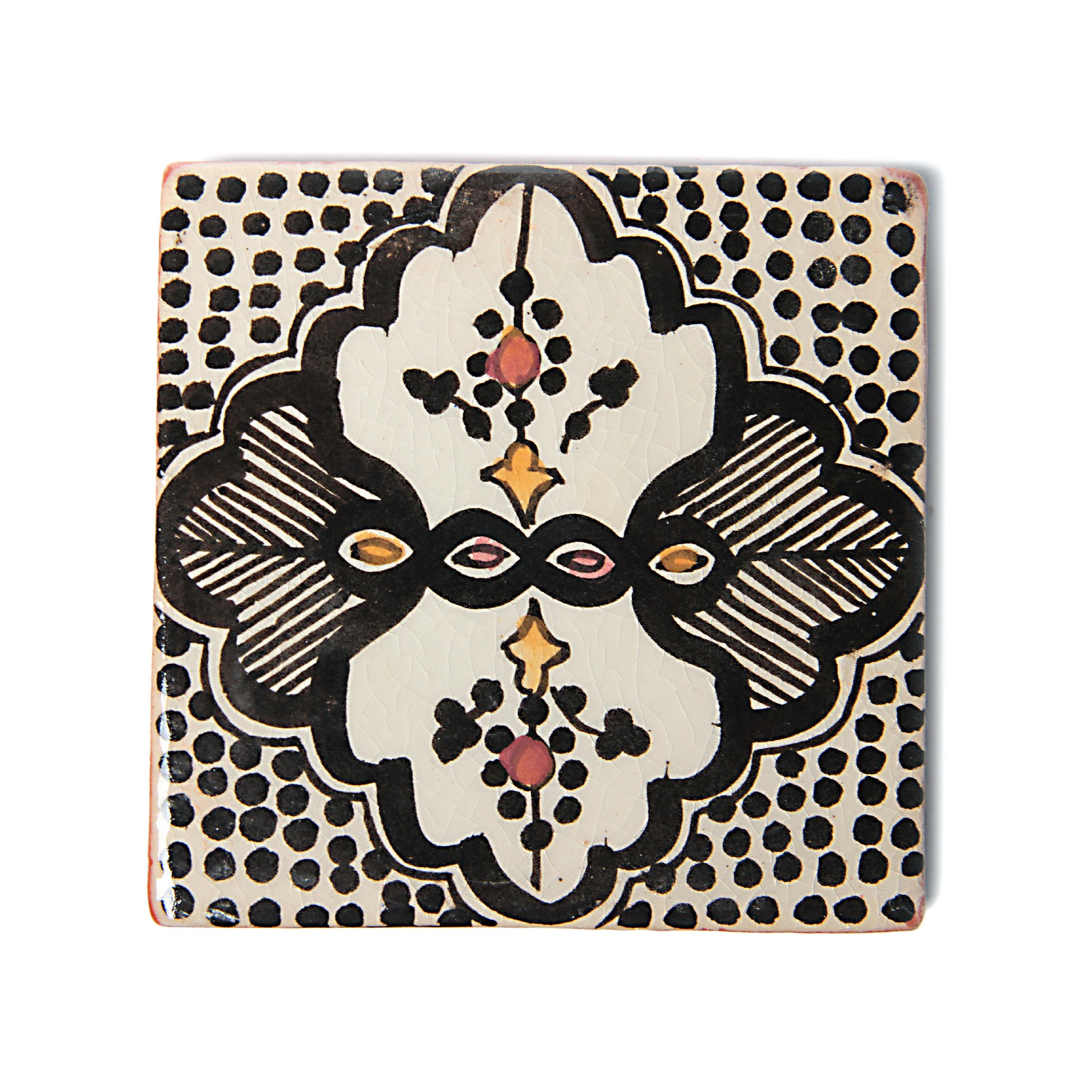 Fliese 'Safi Noir', schwarz-weiß, L 10 cm, B 10 cm von fischer's lagerhaus