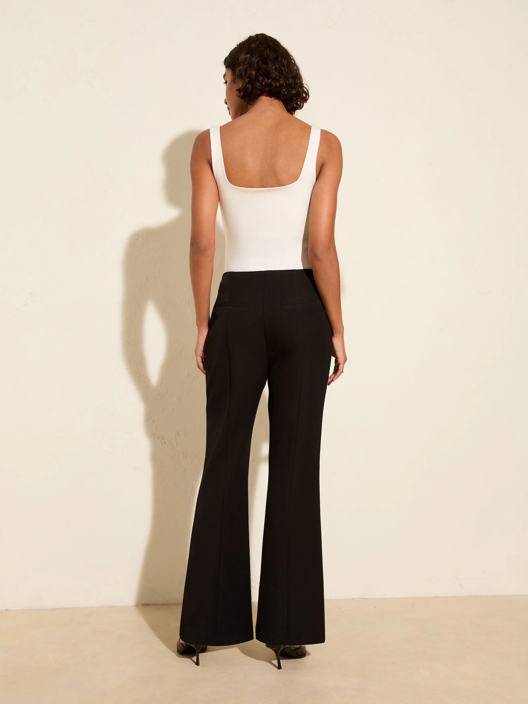 Zwart - Friends Like These Premium Bootcut Seam Detail Tailored Trousers