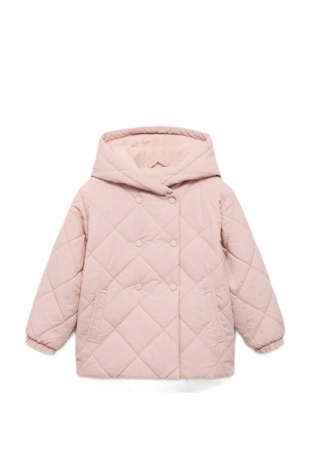 Mango Kids gewatteerde jas herfst lichtroze