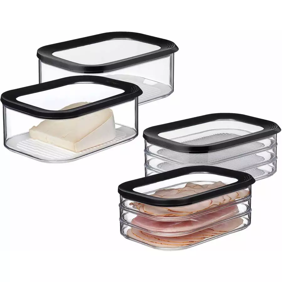 Mepal Aufschnittdosen Modula 4er Set schwarz
