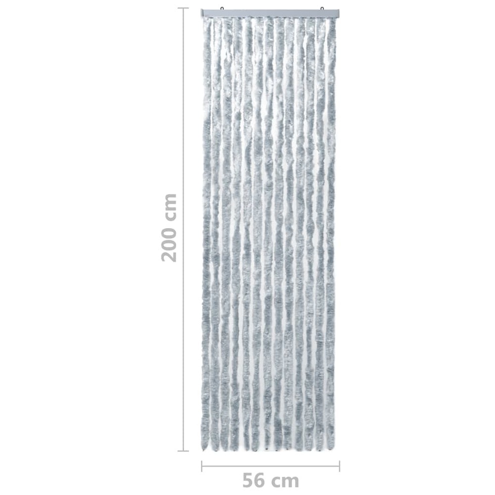 Moustiquaire blanc et gris 56x200 cm chenille
