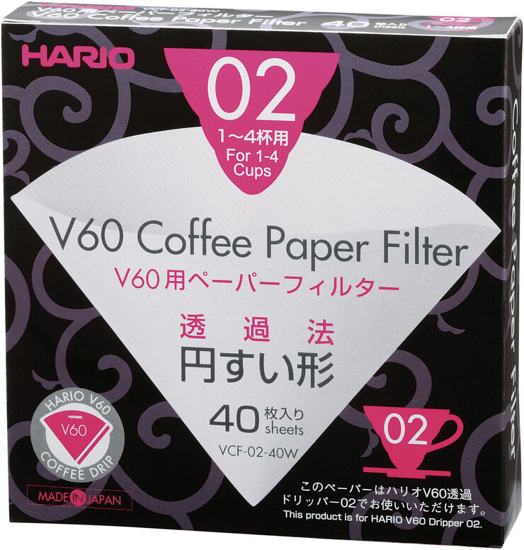 Hario Hario Paper Filter 2 cup (40 pcs. Box) Brun