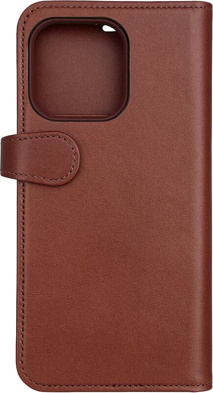 Buffalo iPhone 15 Pro Max 2in1 Leather MagSeries pungetui (brun)