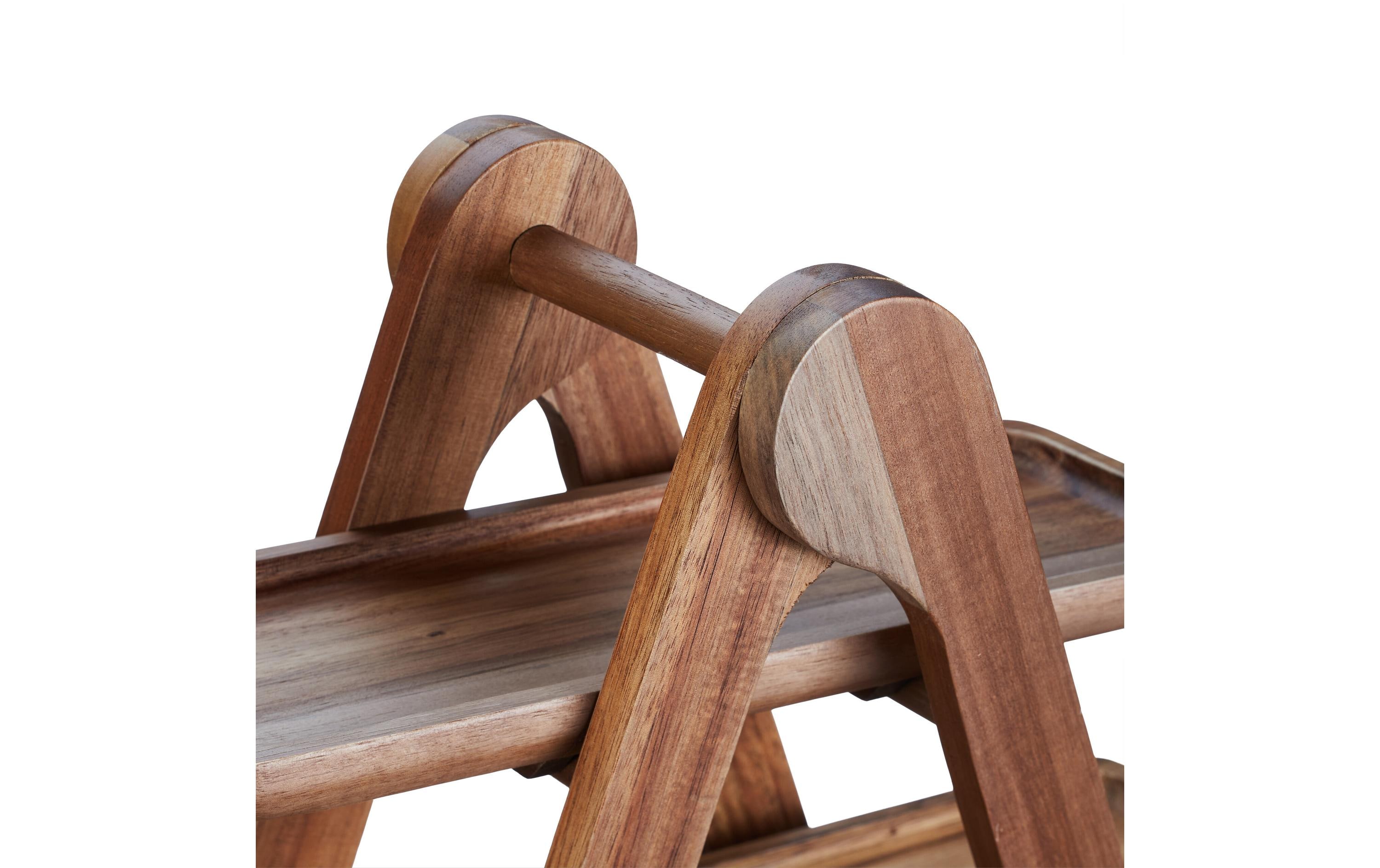 Etagere 3-stufig, BraunServierständer aus Akazienholz