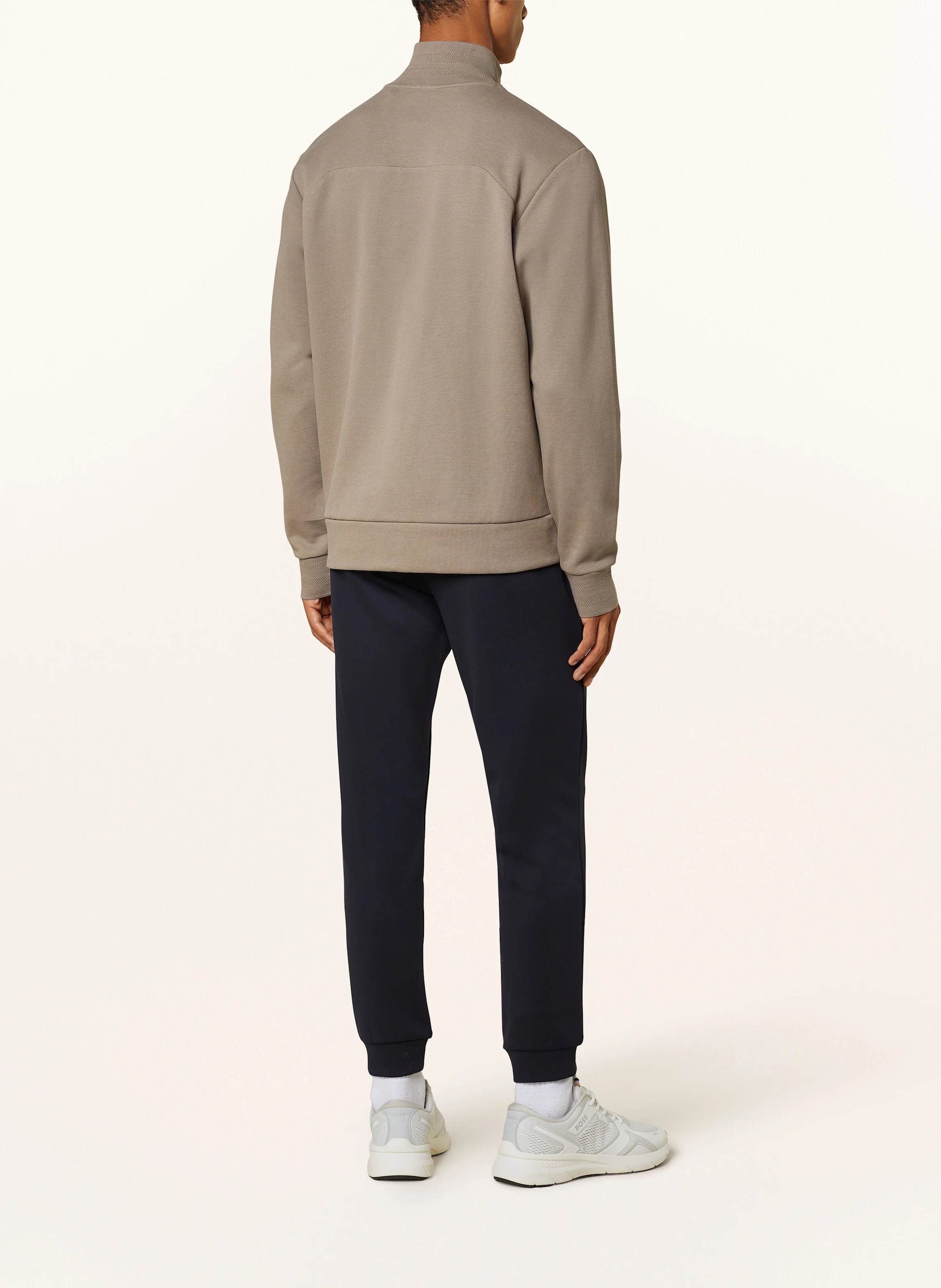 BOSS Sweatjacke SKAZ MIRROR aus Piqué