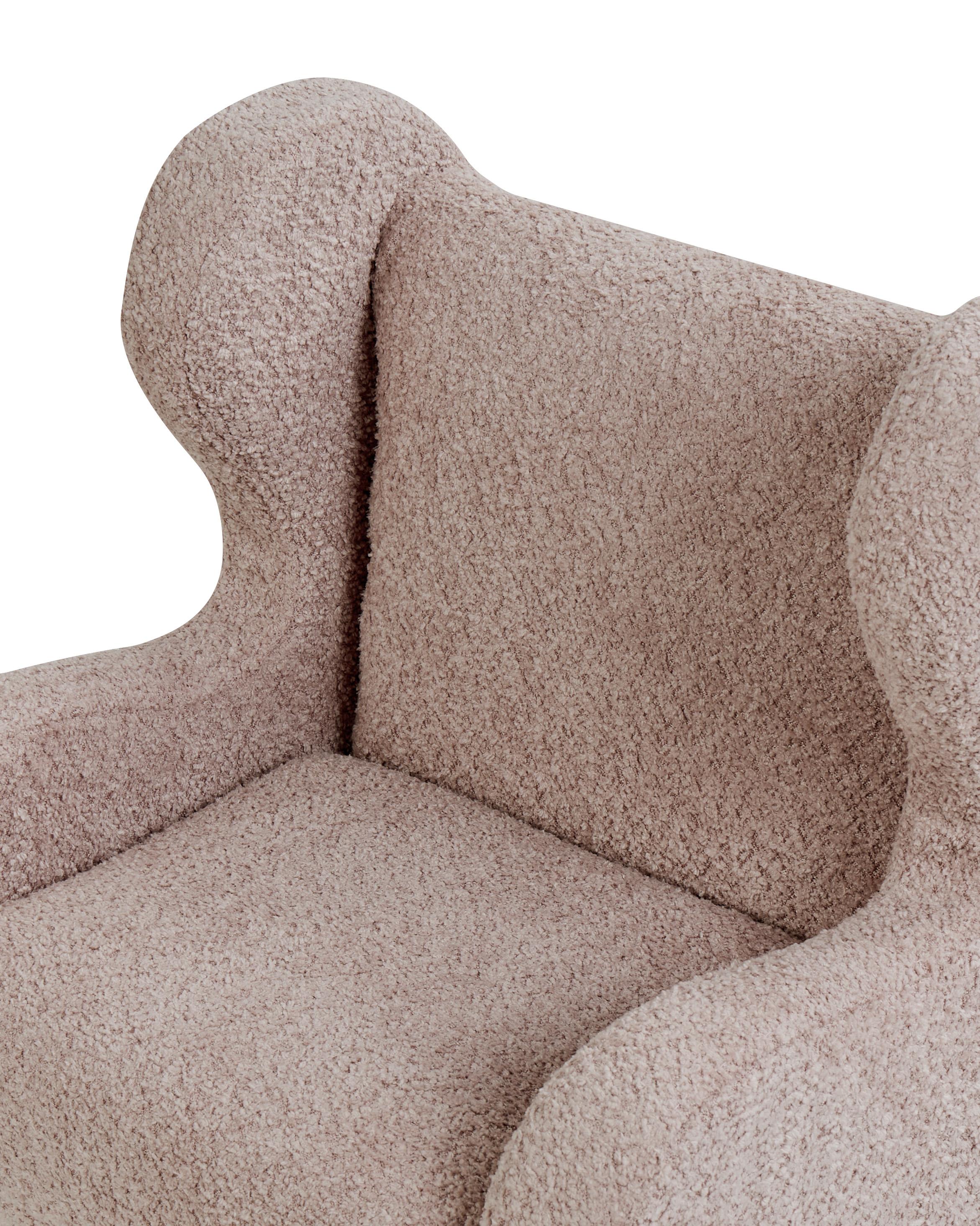 Kinderfauteuil FARUM Bouclé Taupe
