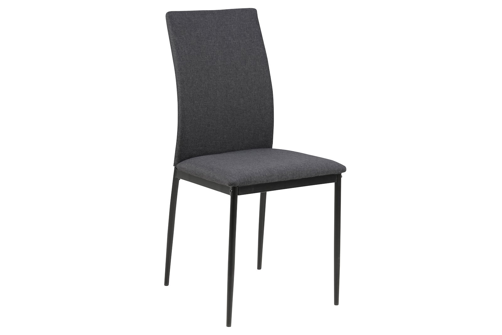 Demina spisestol Tekstil Sawana 5 Grey med sort metall understell