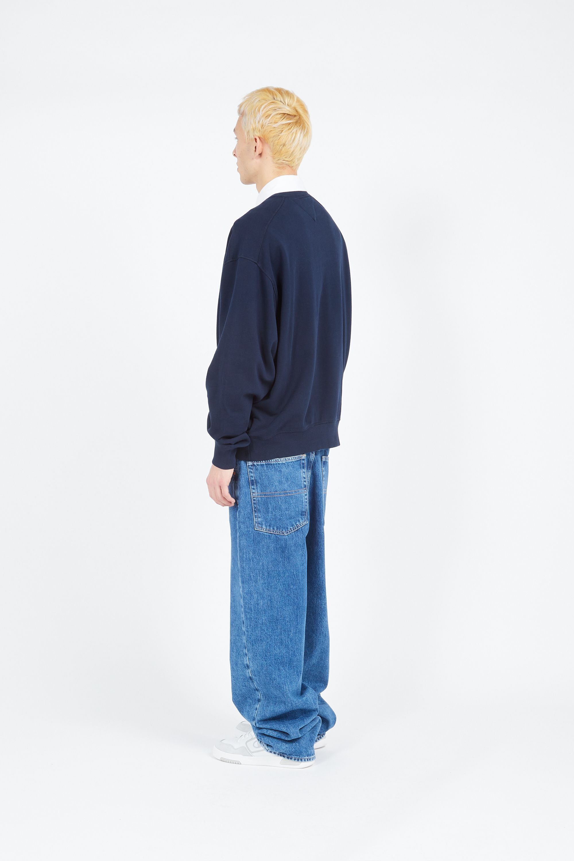 TOMMY JEANS Sweatshirt TJM BOXY VARSITY CRE Bleu