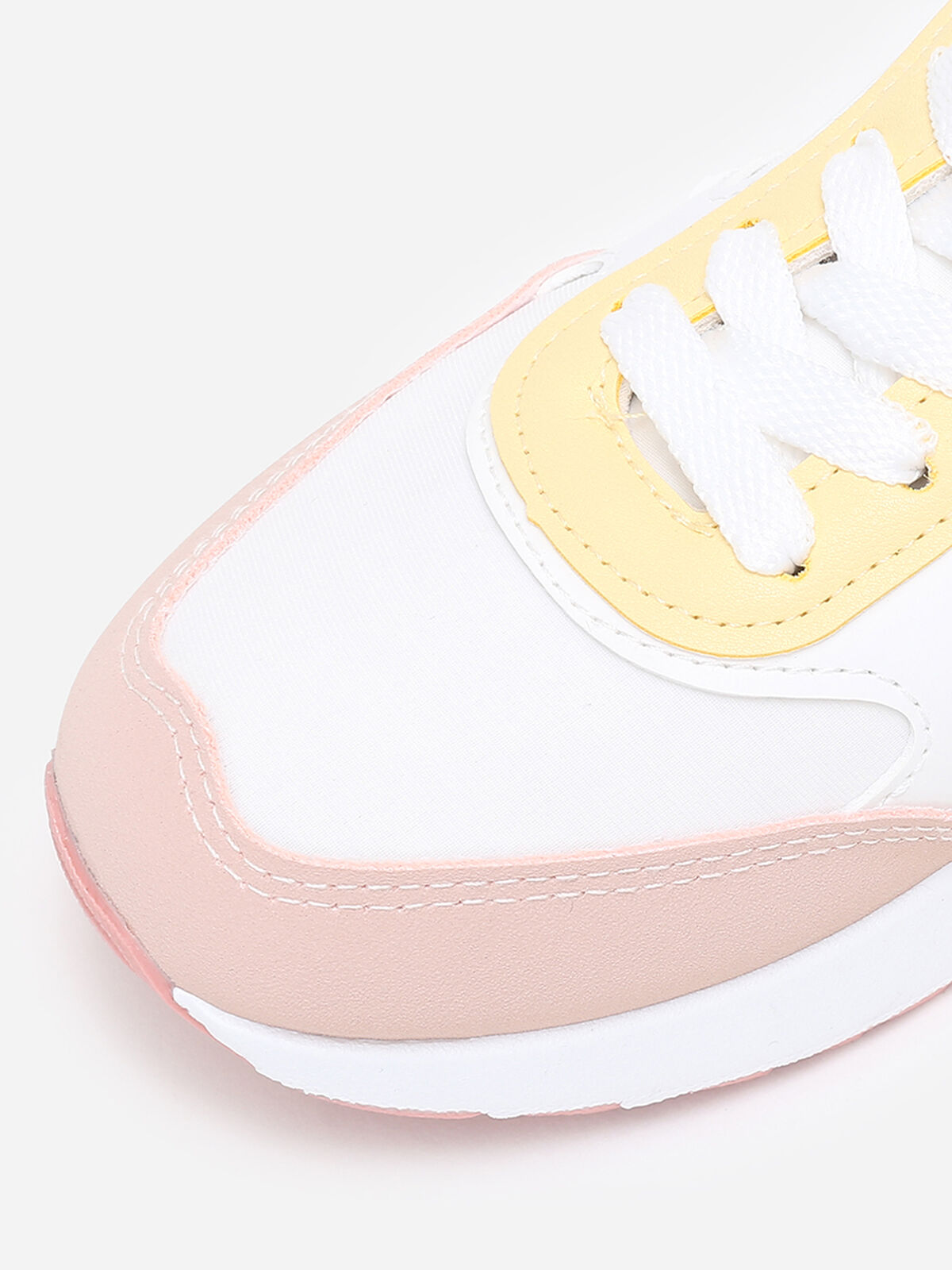 Baskets running compensées- Rose