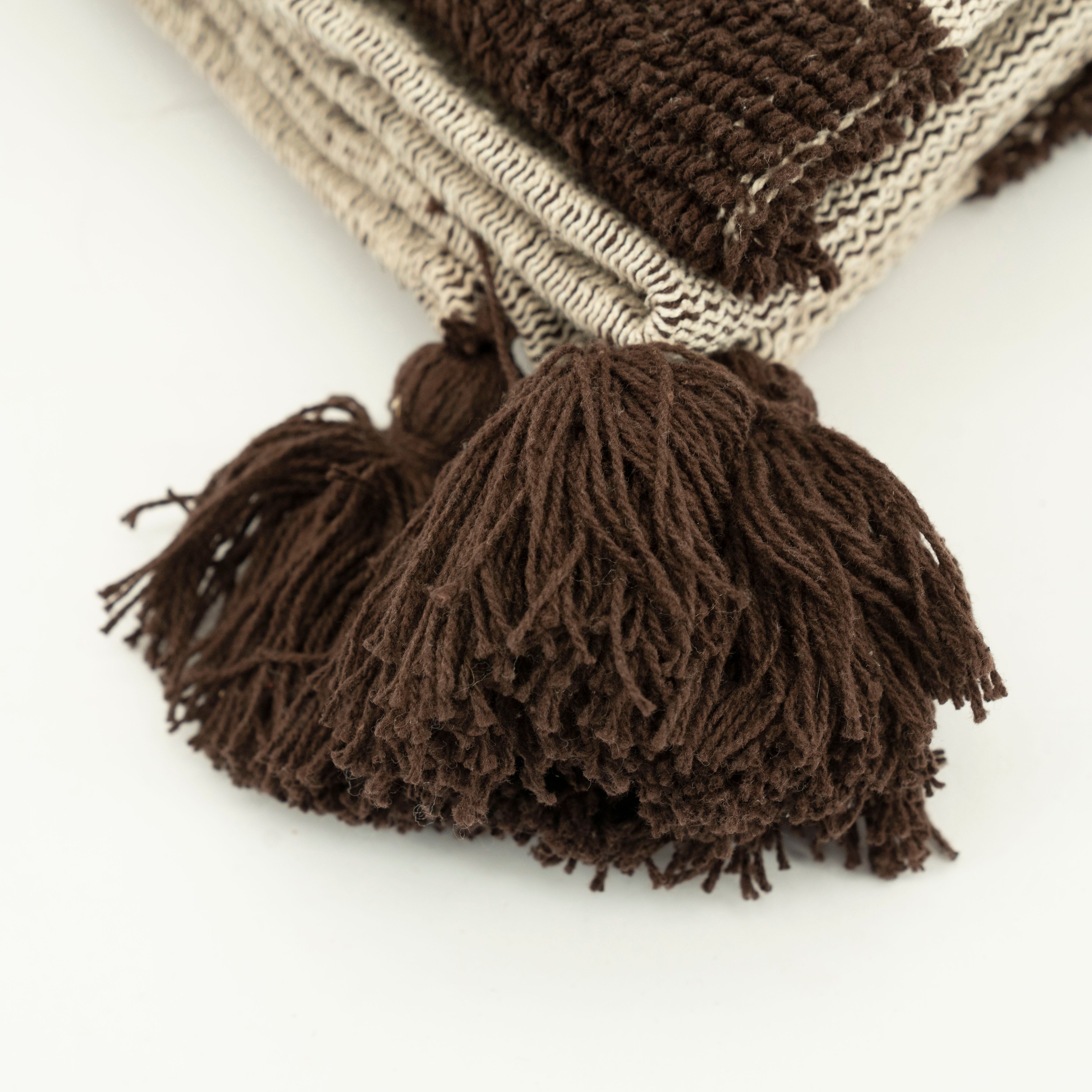 Plaid 250137 dark brown Majani B170 x D130 cm