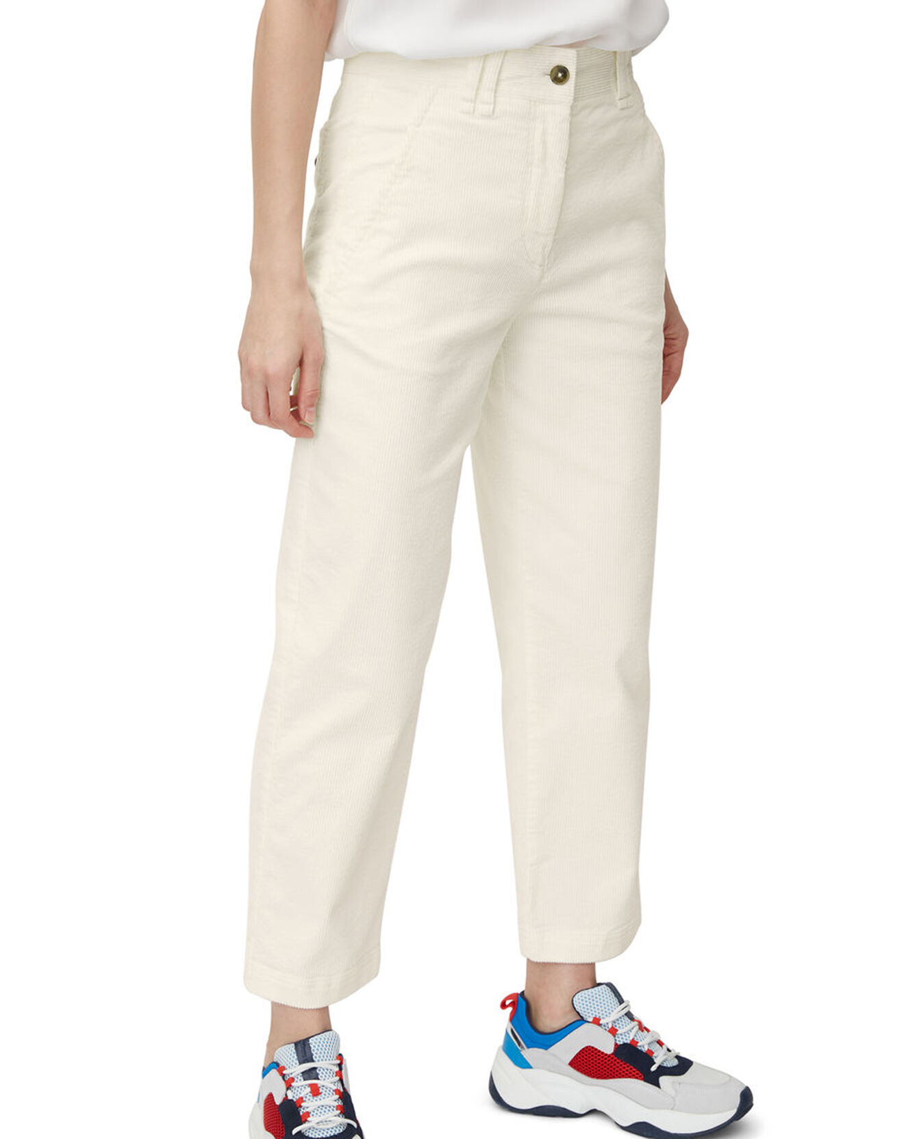 Marc O'Polo Pantalon en Velours côtelé Nerve blanc