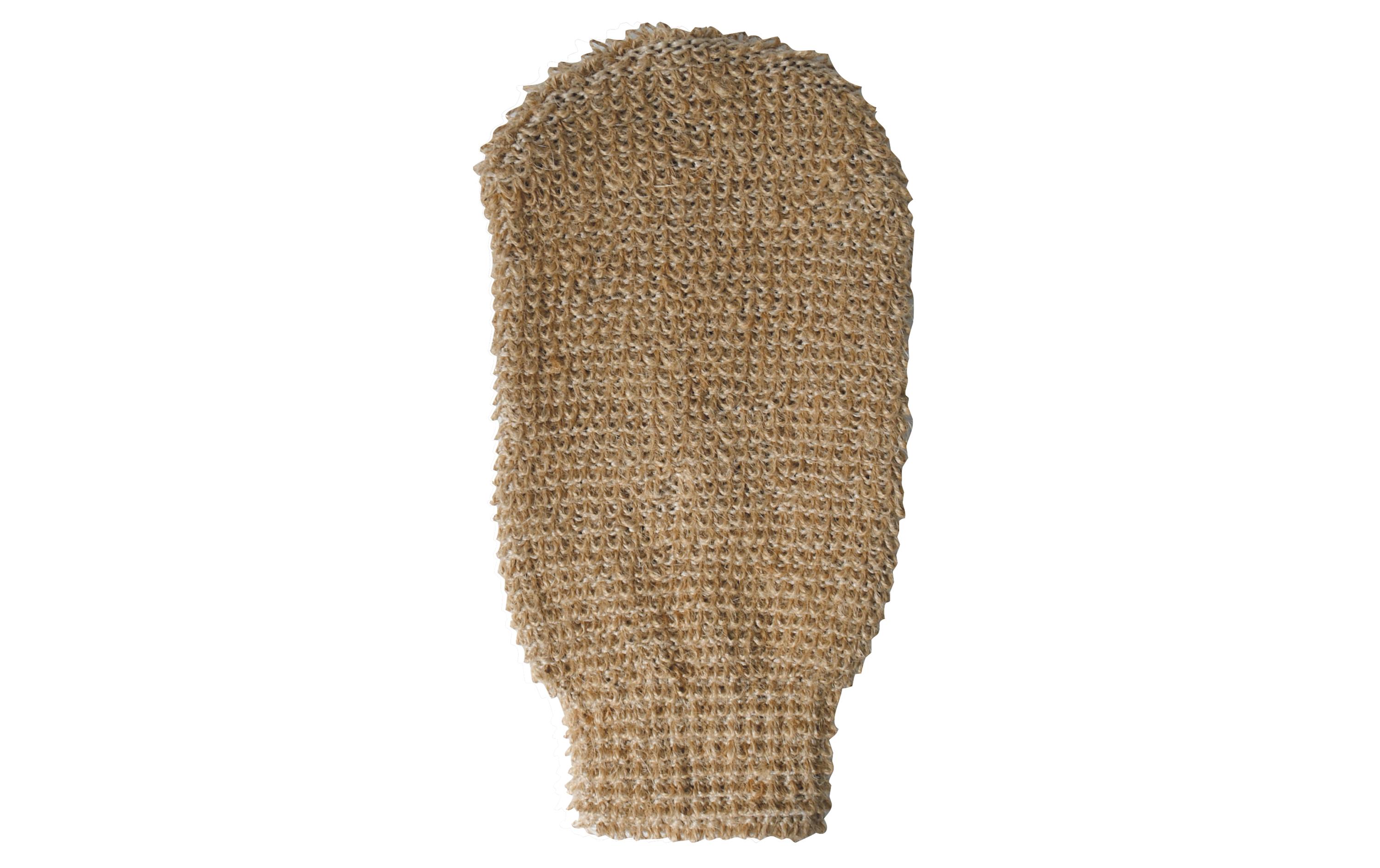 Peelinghandschuh aus Jute 25.5 x 11.5 cm, BraunBadehandschuh