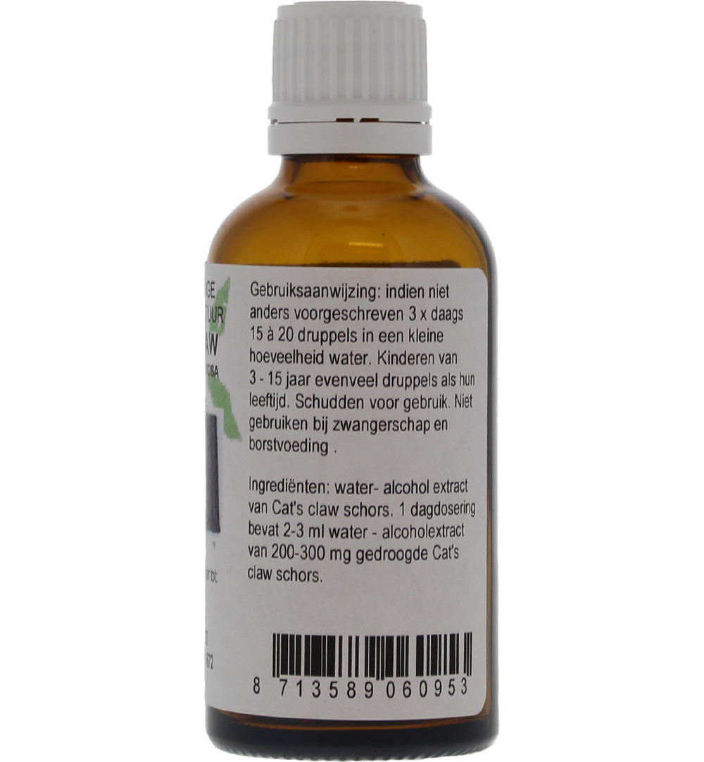 De Cruydhof Uncaria tomentosa / cat’s claw tinctuur (50 ml)