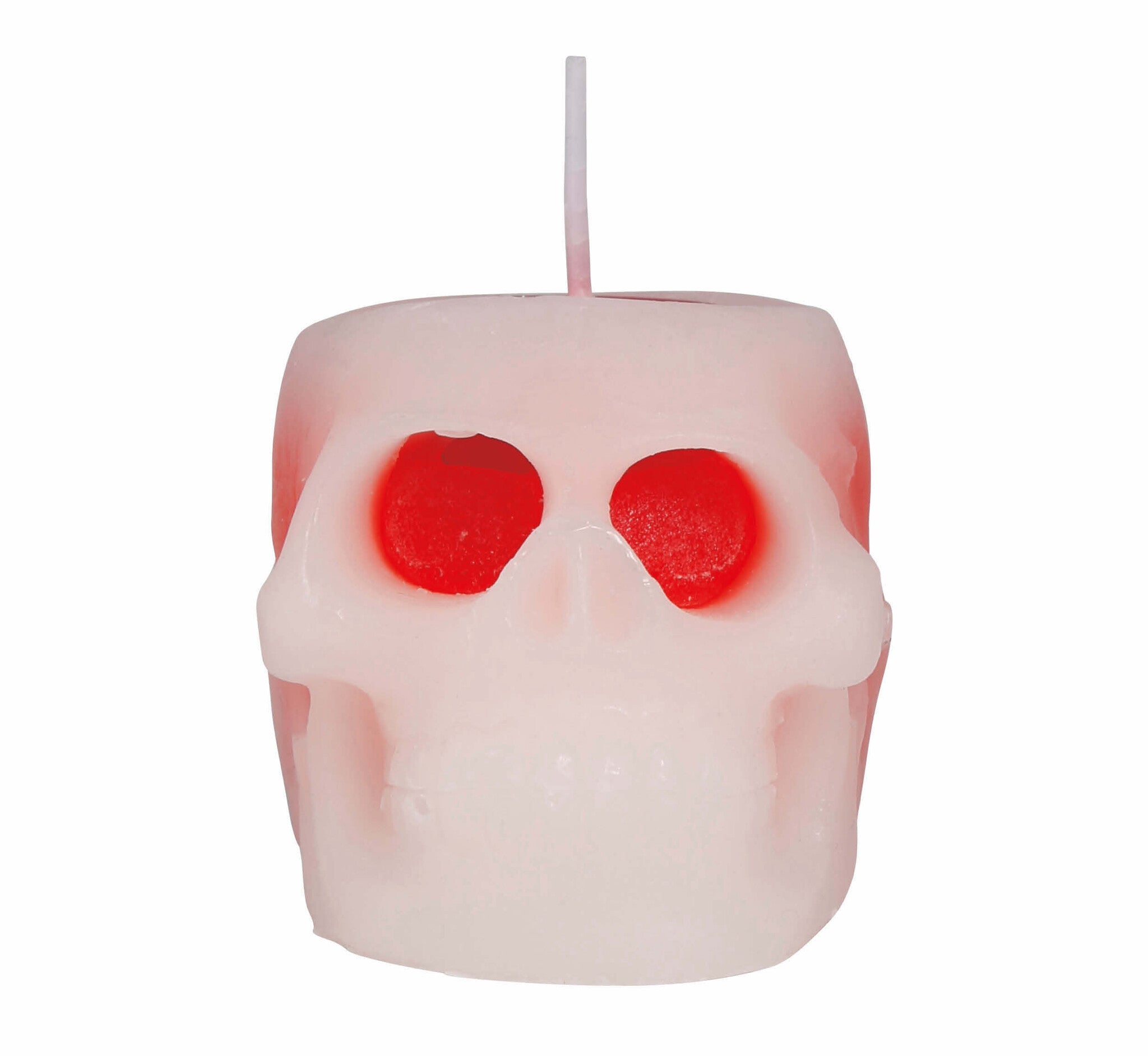 Halloween Kaars Bloederig Schedel 6cm