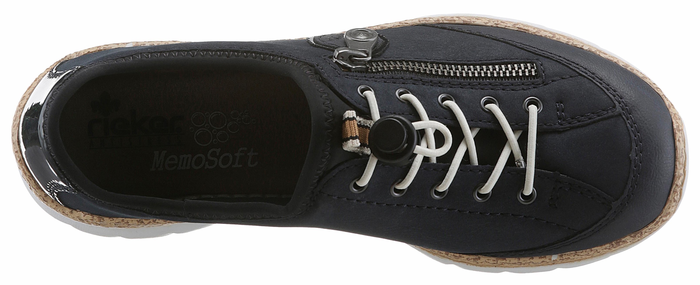 Rieker Slip-On Sneaker  Slipper, Schlupfschuh mit Aussenreissverschluss