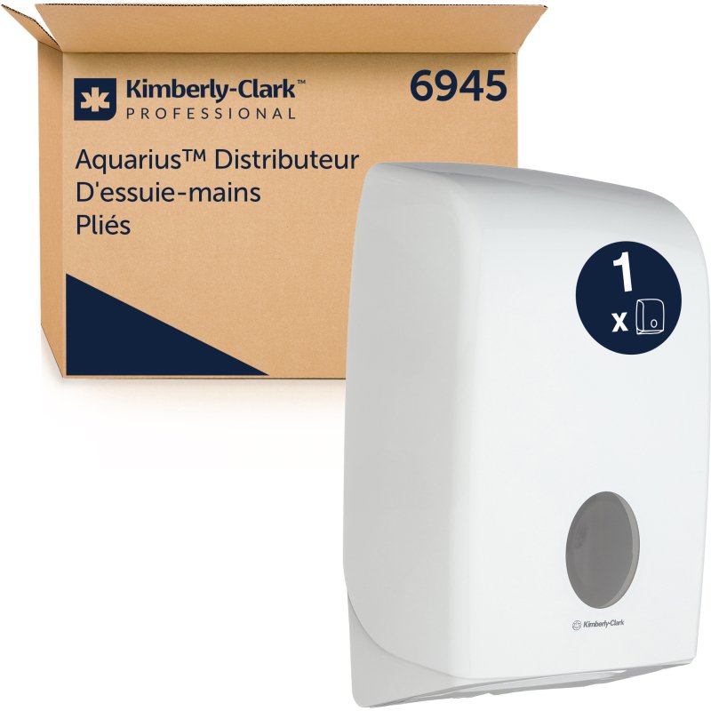 Distributeur essuie-mains pliés Kimberly Clark Aquarius