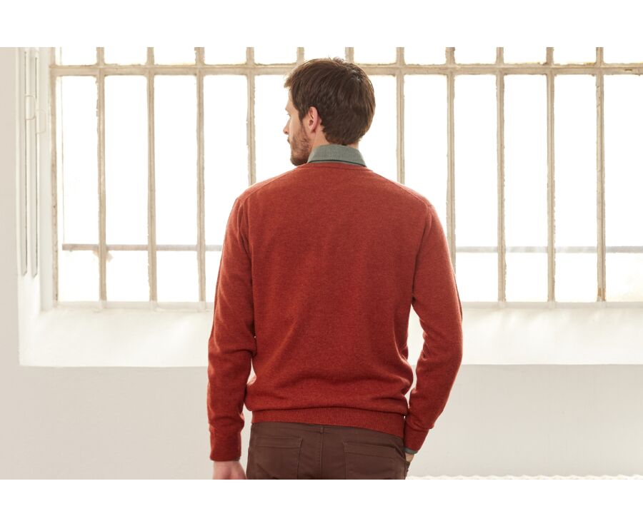 Pull homme laine col V Epice Chiné - ELIAN