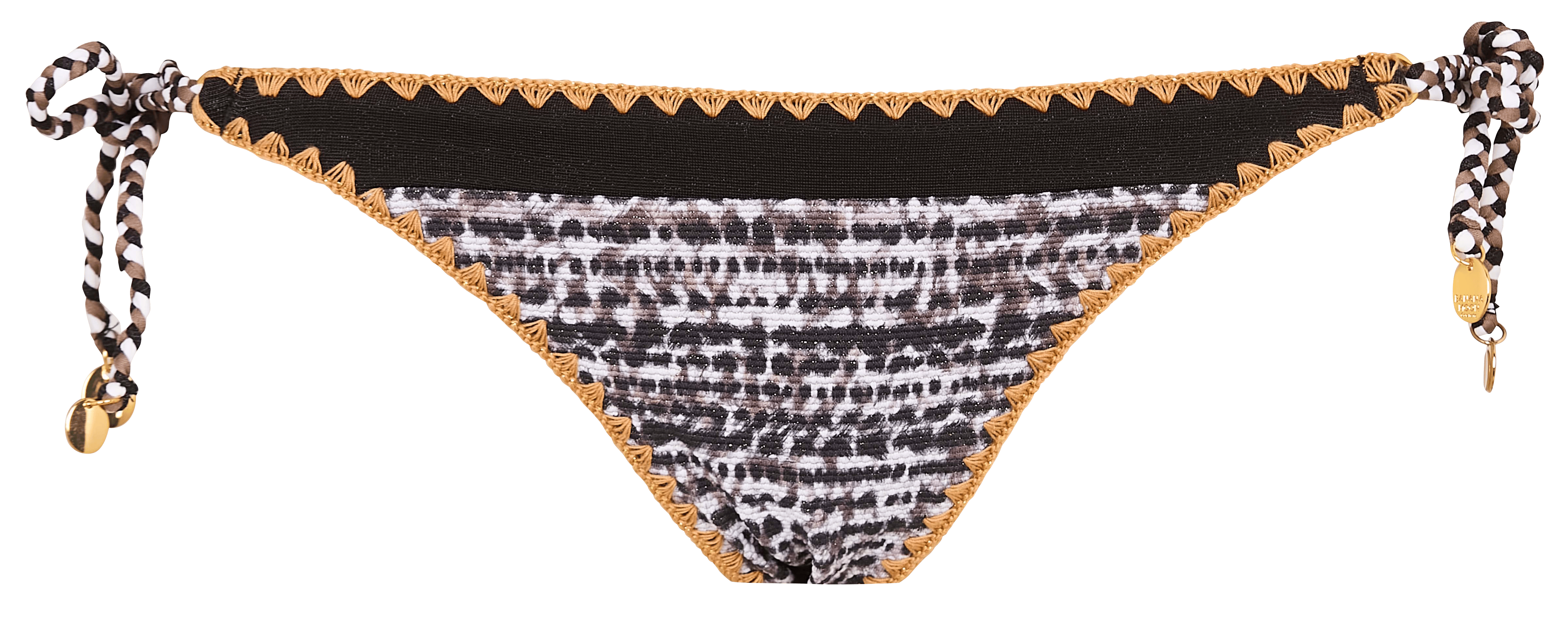 BLIKA KLOKOA -Bas de bikini en jacquard imprimé | Noir