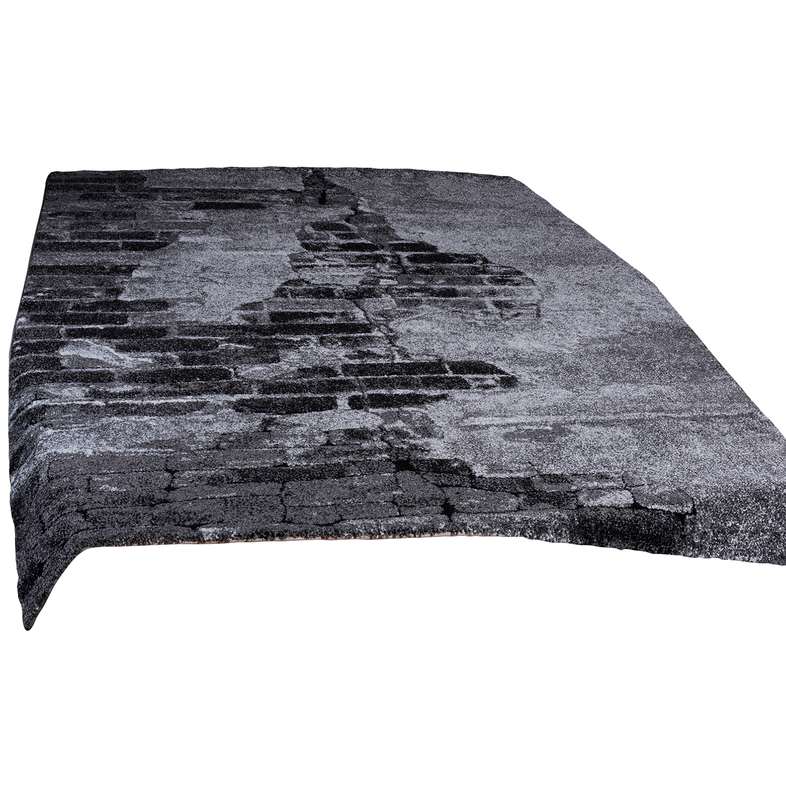 Teppich - grau - Steinmuster - 80x150 cm