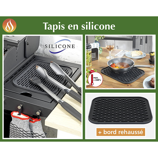 Tapis en silicone noir 29,5 cm Wenko by Maximex