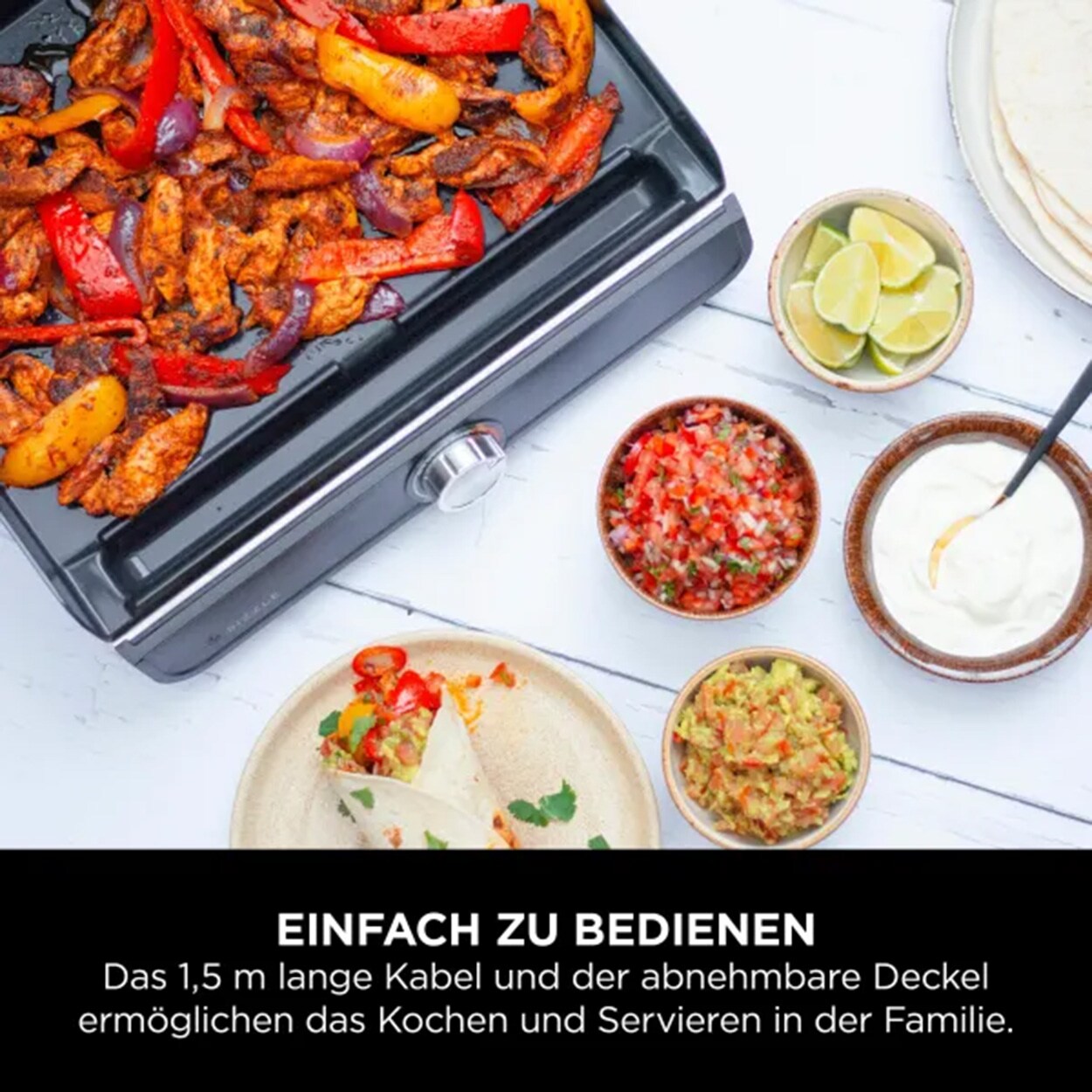 Ninja GR101EU Sizzle schwarz Elektrogrill