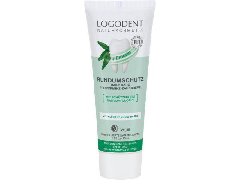 Logona Zahncreme Rundumschutz Pfefferminze 75 ml Rundumschutz für die Zähne