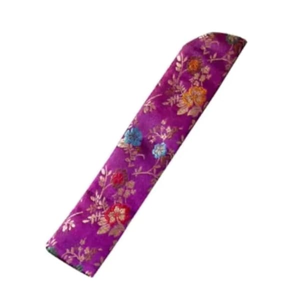 Vifte - Sommerfugler med blomster [M6] med etui - Lilla [Brun]