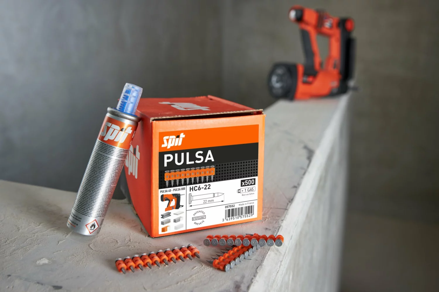 Spit 057553 Pulsa nagel incl. gas - Hc 6/27 (500st)