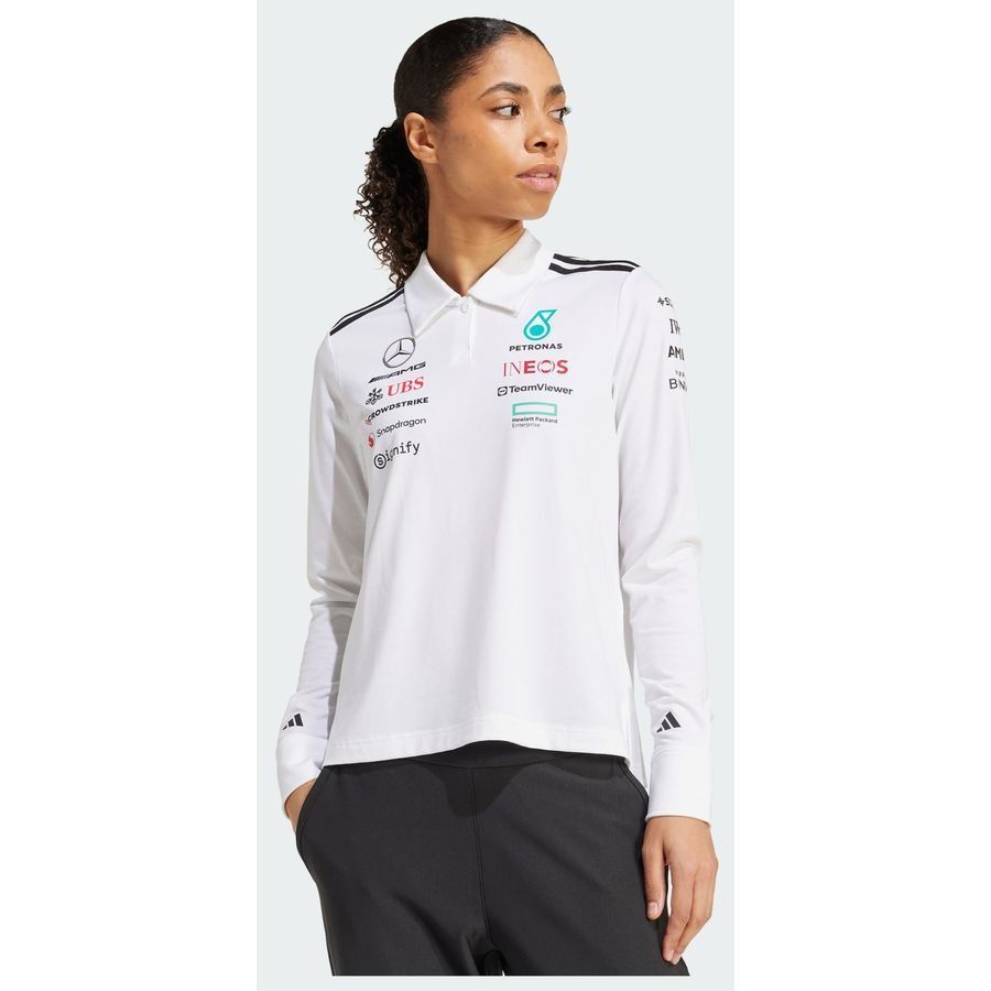 Adidas Polo manches longues d'équipe Mercedes - AMG Petronas Formula One Team