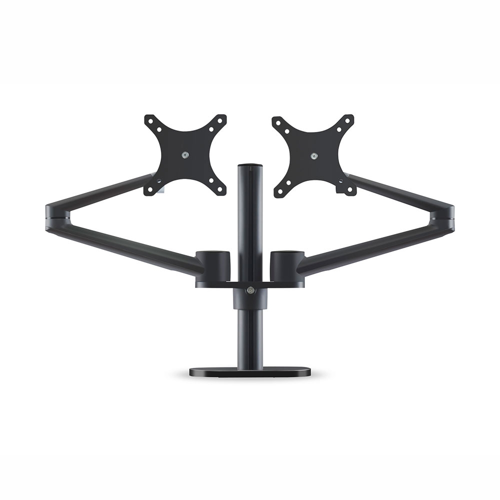 Dual Schwenkbare Aluminium Tischhalterung für 2 Monitore Arm bis 32