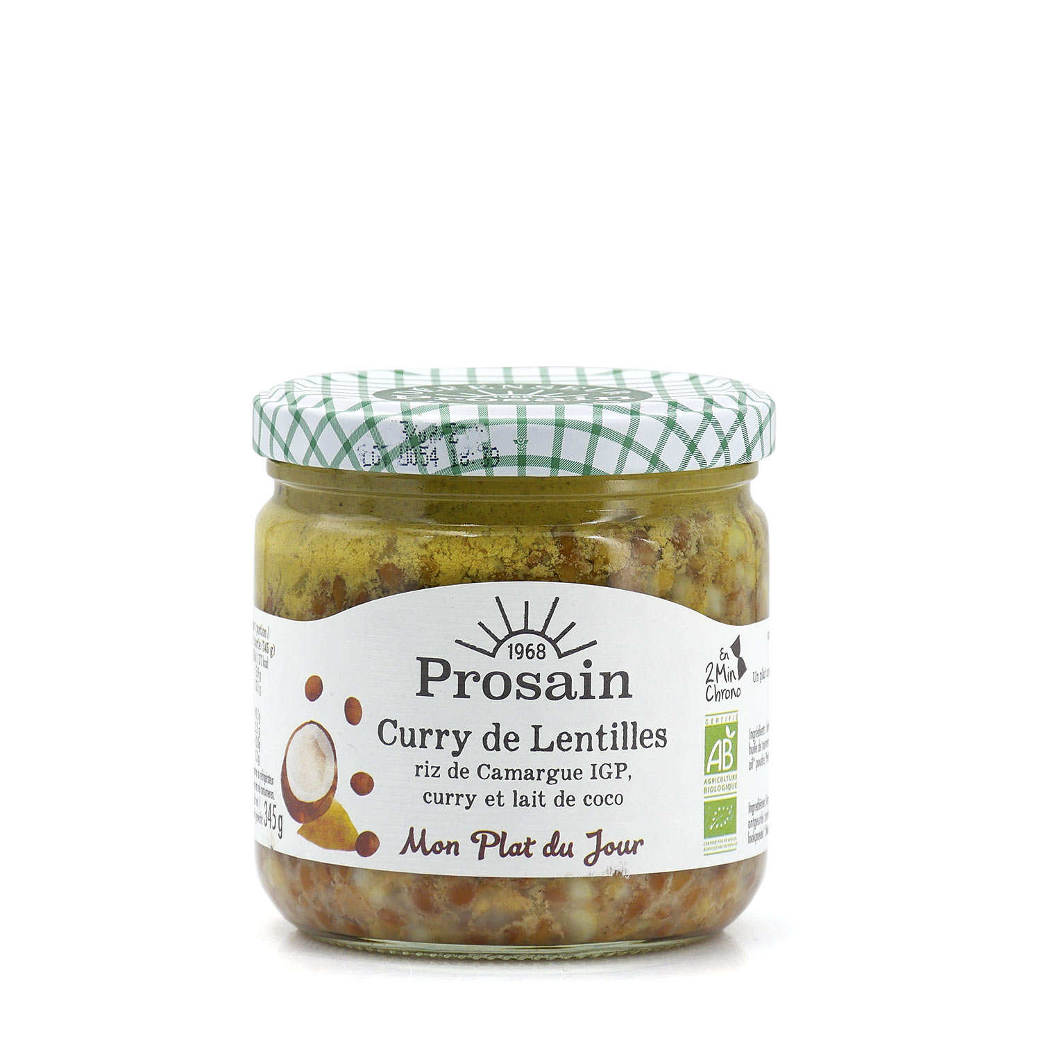 Curry de lentilles bio et vegan à l'indienne