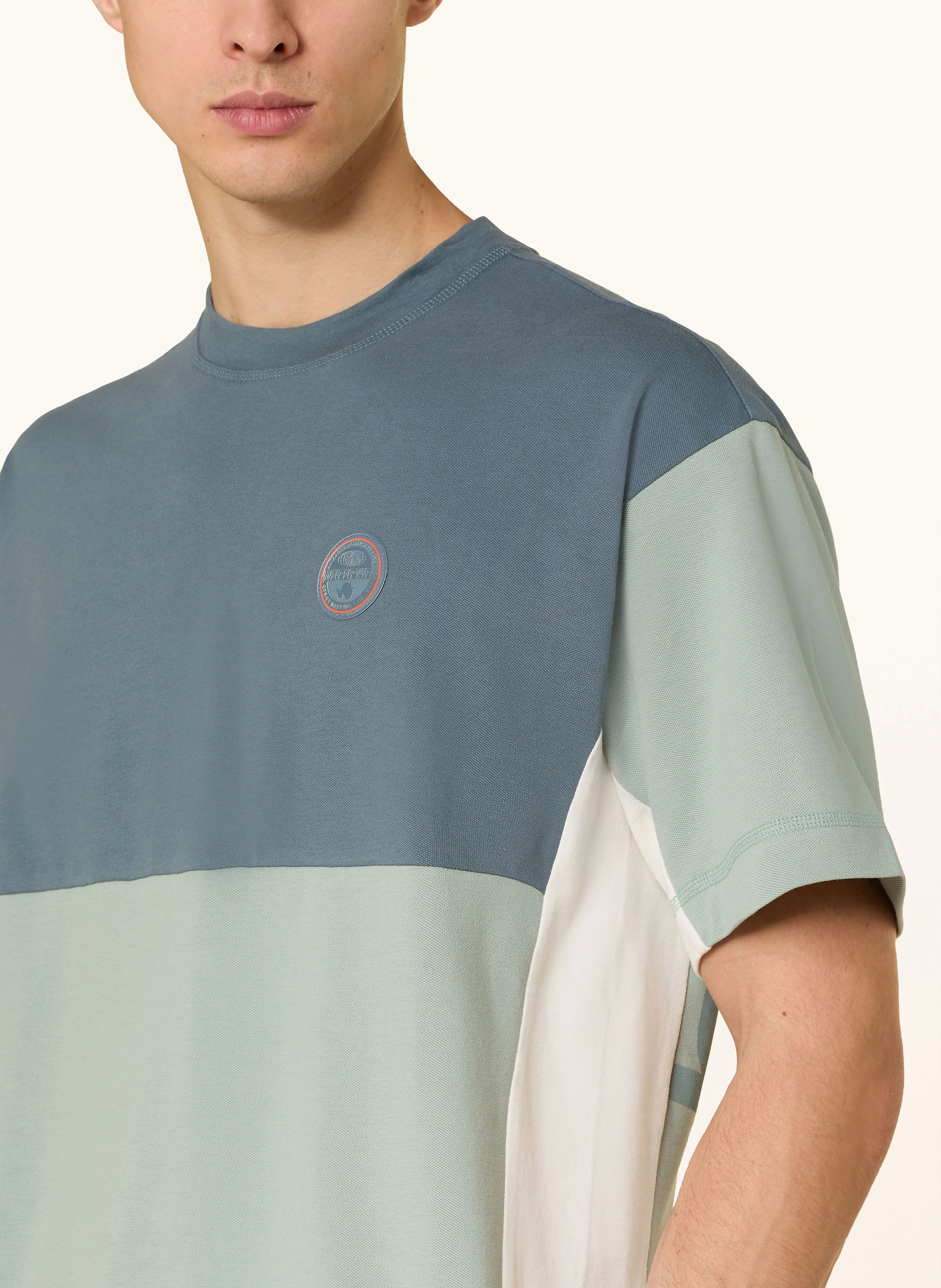 NAPAPIJRI T-Shirt ANGHIARI aus Piqué