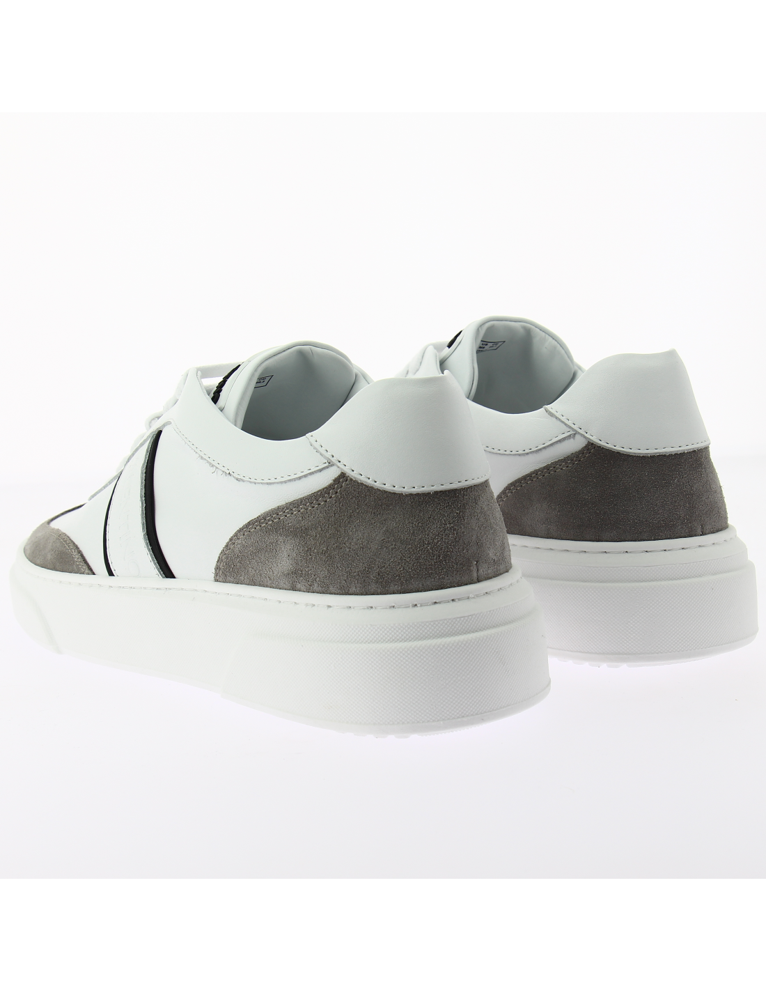 valentino Baskets de ville homme stan m2 cuir blanc/marron